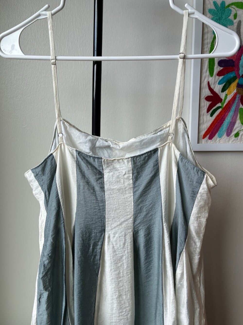Madewell Pleated Midi Dress in Overcast (Blue and White Stripe) - Size 6 - Picture 10 of 16